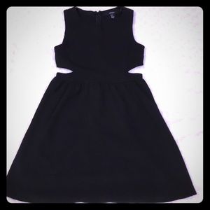 Forever 21 black side cut out jersey dress